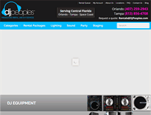 Tablet Screenshot of djequipmentrentalorlando.com